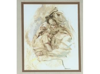 Mixed Media On Paper, Mother & Child (CTF10)
