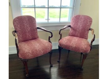 Pr. Queen Anne Style Open Armchairs (CTF20)