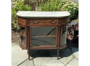 Late 19th C. French Marble Top Dessert Server/cabinet (CTF30)