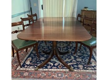 19th C. English Double Pedestal Dining Table (CTF30)