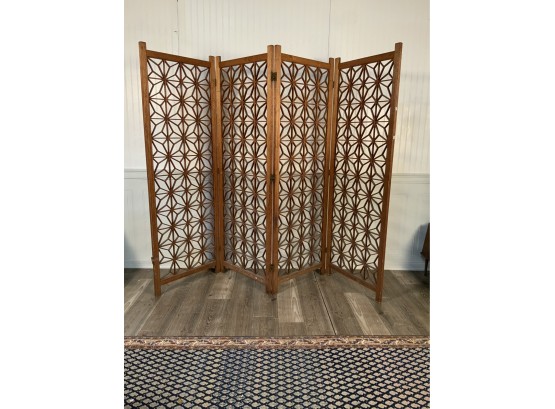 20th C. Sectional Four Panel Wood Folding  Screen (CTF10)