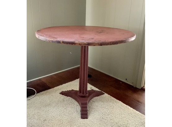 Pine And Cast Iron Red Table (CTF10)