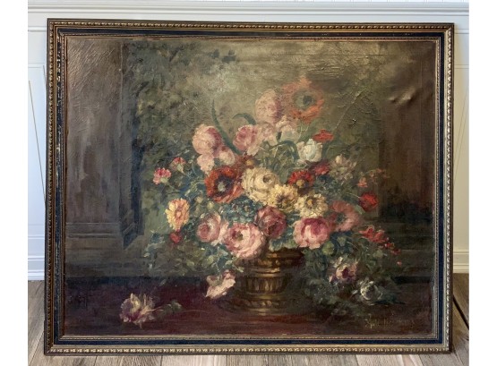 Ann Victorian, Oil Painting Still Life Flowers (CTF10)