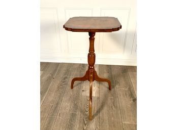 Ca. 1810 Federal Birch Wood Candle Stand (CTF10)