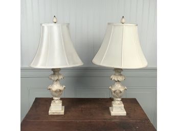 Pair Marble Base Lamps (CTF10)