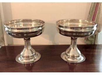 Two Large Sheffield Pedestal Bowls (CTF10)