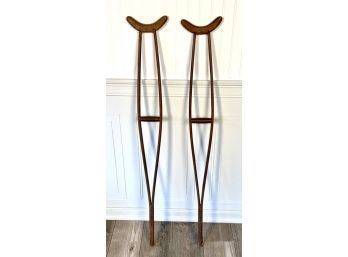 Pair Of Antique Shaker Crutches (CTF10)