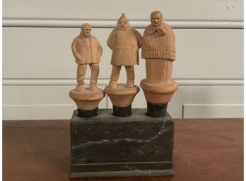 Vintage German Figural Carved Wood Bottle Stoppers (CTF10)