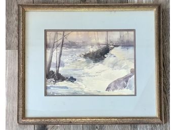 J.N. Watson, Beaver Dam, Watercolor (CTF10)