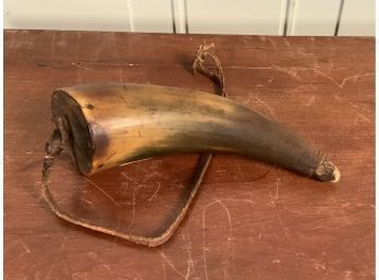 Small Antique 18th C. Engraved Powder Horn  (CTF10)