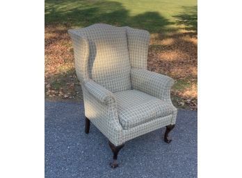 Vintage Chippendale Style Wing Chair (CTF20)
