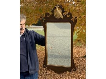 Antique Chippendale Style Wall Mirror (CTF10)