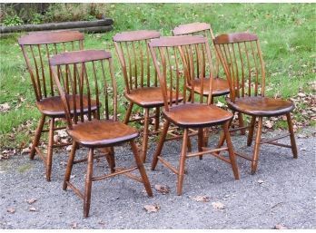 Set Of 19th C. Step-down Windsor Chairs (CTF30)