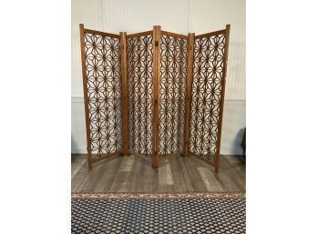 20th C. Sectional Four Panel Wood Folding  Screen (CTF10)