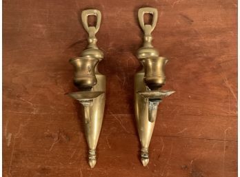 Pair Of Brass Wall Sconces (CTF10)