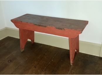 Red Painted Country Bench (CTF10)
