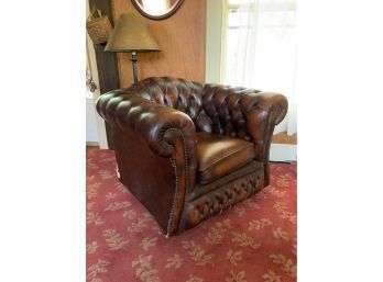 Chesterfield Style Tufted Leather Club Chair (CTF20)