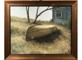 Oil On Canvas, Rowboat, Signed West (CTF10)