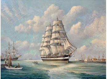 Earl Collins O/c Nautical Ship Painting (CTF20)