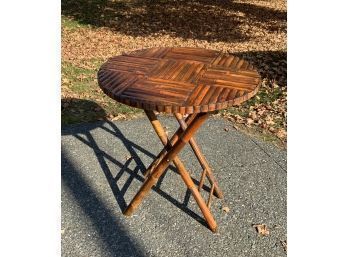 Vintage Bamboo Folding Table (CTF10)