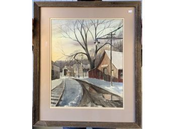 Paul Sample Watercolor, Railyard (CTF10)