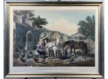 19th C. Currier And Ives, Preparing For The Market (CTF10)