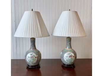 Pr. Chinese Famille Rose Porcelain Lamps (CTF20)