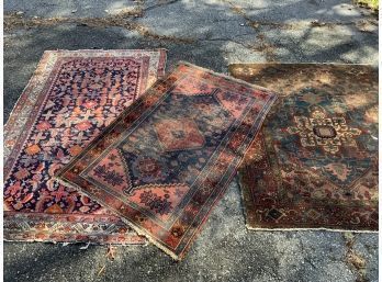Three Antique Oriental Scatter Rugs (CTF10)