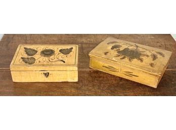 Two 19th C. American Painted Boxes (CTF10)