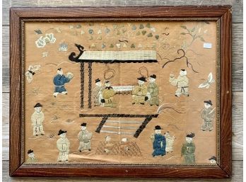 Chinese Embroidery Needle Work On Silk (cTF19)