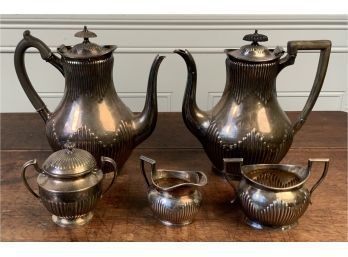 Vintage Five Pc. Silver Plated Tea Set (CTF10)