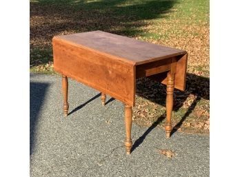 19th C. Country Birch Drop Leaf Table (CTF20)