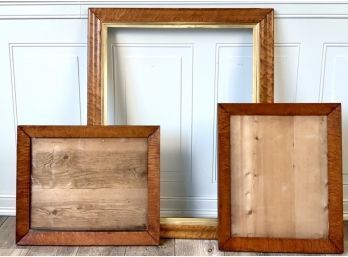 Three Antique Birdseye Maple Frames (CTF10)