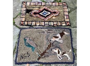 Two Vintage Hooked Rugs (CTF10)