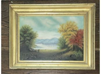 19th C. Primitive Landscape Painting (CTF10)