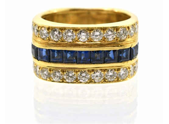 18k Diamond & Sapphire Ring (CTF10)