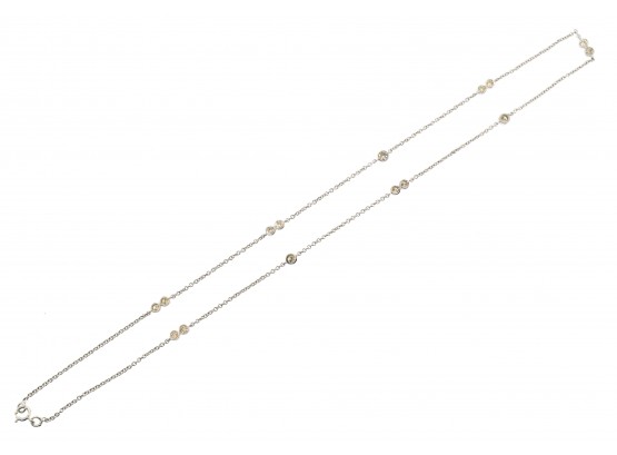 18K Gold Diamond Station Necklace (CTF10)