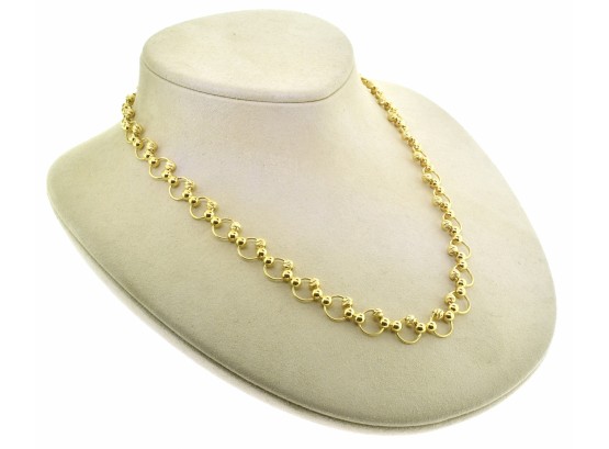 14k Gold Chain, Circles & Beads  (CTF10)