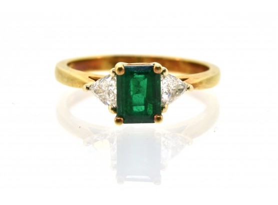 18k Emerald & Diamond Ring (CTF10)