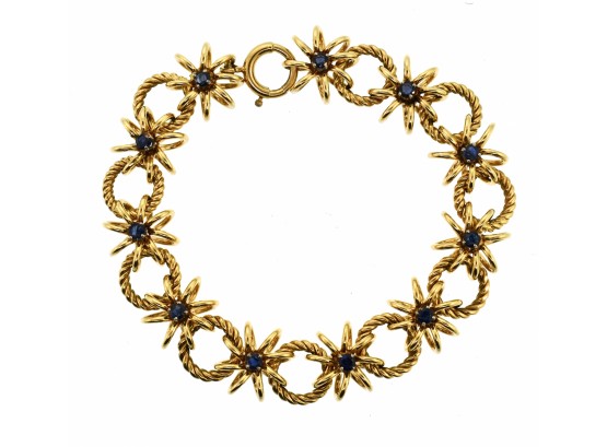 14k Gold And Sapphire Bracelet (CTF10)