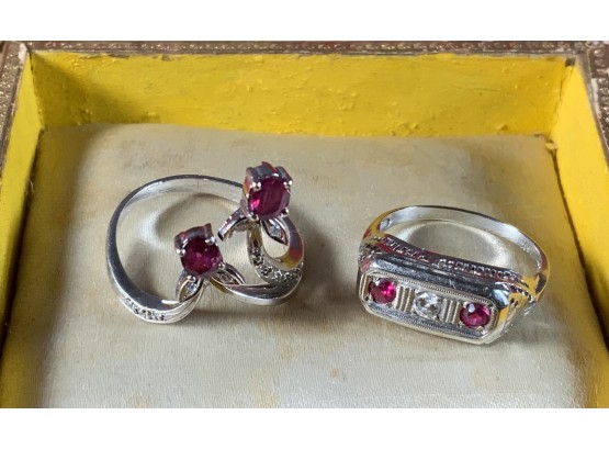 Two Gold Diamond & Ruby Rings (CTF10)