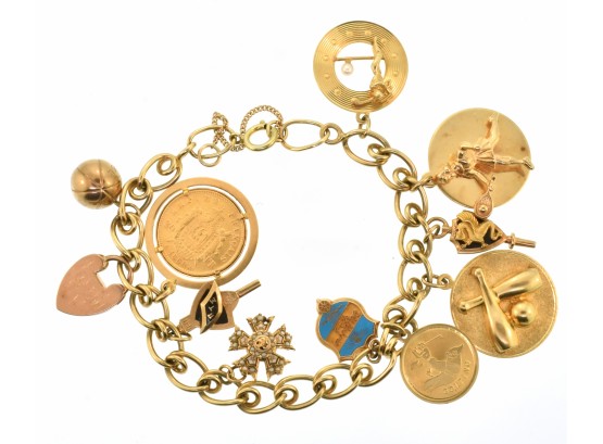 14k Gold Charm Bracelet (CTF10)