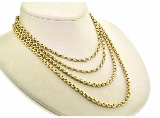 Antique Multi Strand Gold Necklace (CTF10)