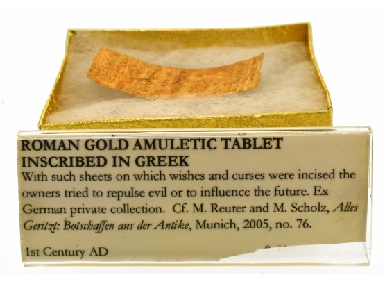 Ancient Roman Gold Amulet Tablet (CTF10)