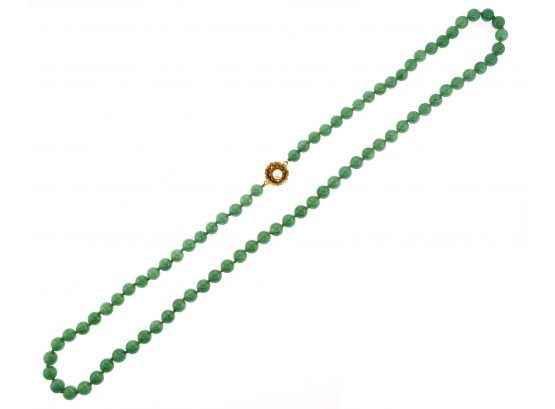 Aventurine Quartz And Gold Necklace (CTF10)
