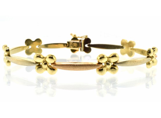 14k Gold Flower Bracelet (CTF10)