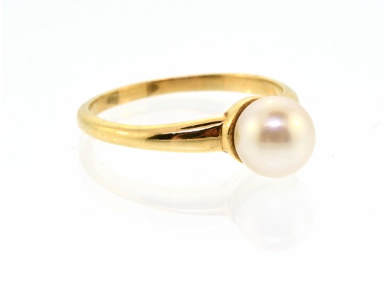 Tiffany & Co. 14k Gold Pearl Ring (CTF10)