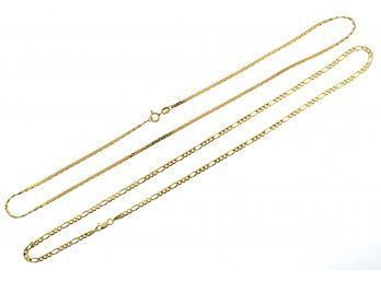 Two 14k Gold Necklaces (CTF10)