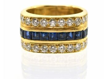18k Diamond & Sapphire Ring (CTF10)