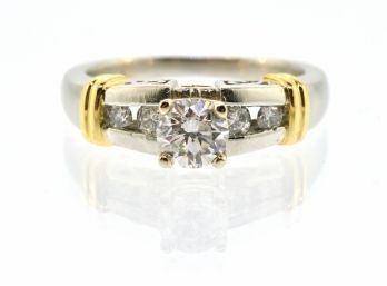 Platinum .50 Ct Diamond Engagement Ring  (CTF10)
